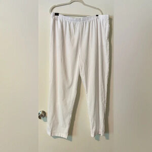 Drapers and Damon White Like Linen Pull On Pants Size 2X
